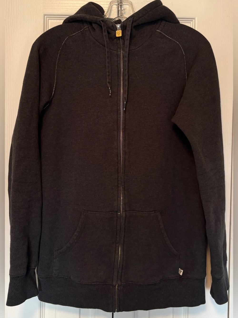 TNA Aritzia Classic Full Zip Hoodie Sweatshirt Charcoal Black Medium M